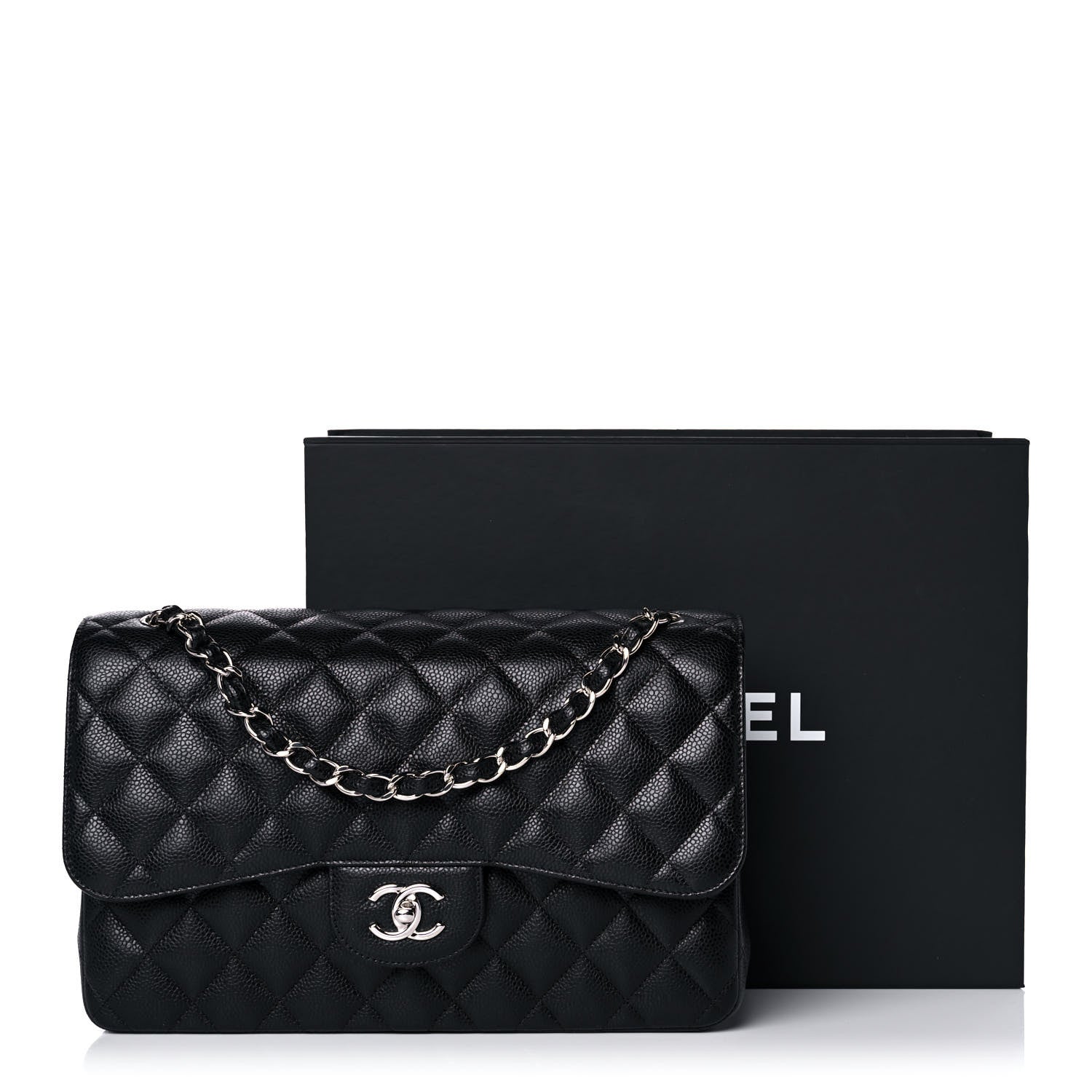 Chanel Caviar Quilted Jumbo Double Flap Black 12 of 12