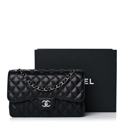 Chanel Caviar Quilted Jumbo Double Flap Black 12 of 12