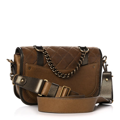 Chanel Iridescent Calfskin Back To School Messenger Flap Dark Gold 2 of 13