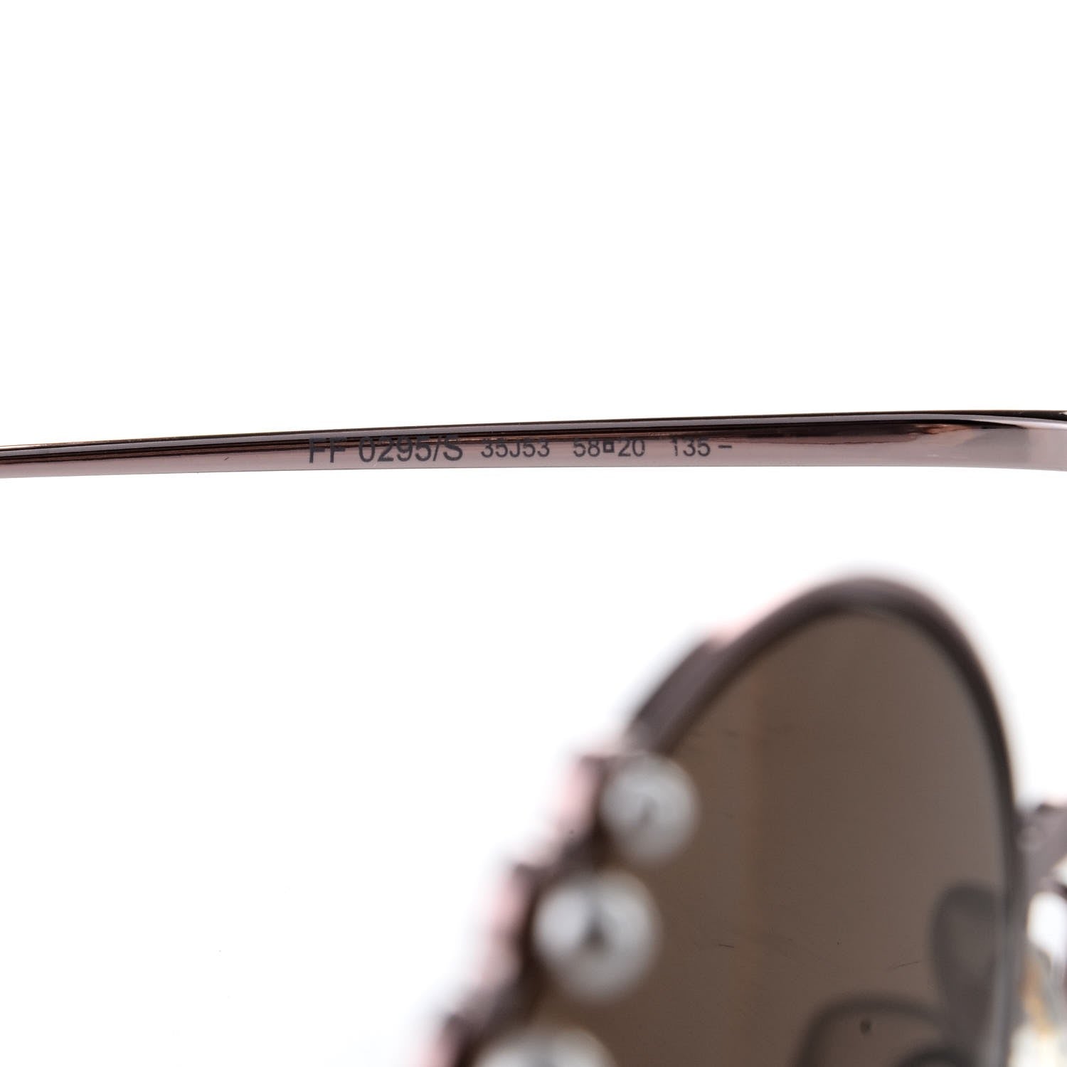Fendi Metal Dots Round Sunglasses FF 0259/S Rose Gold 6 of 7