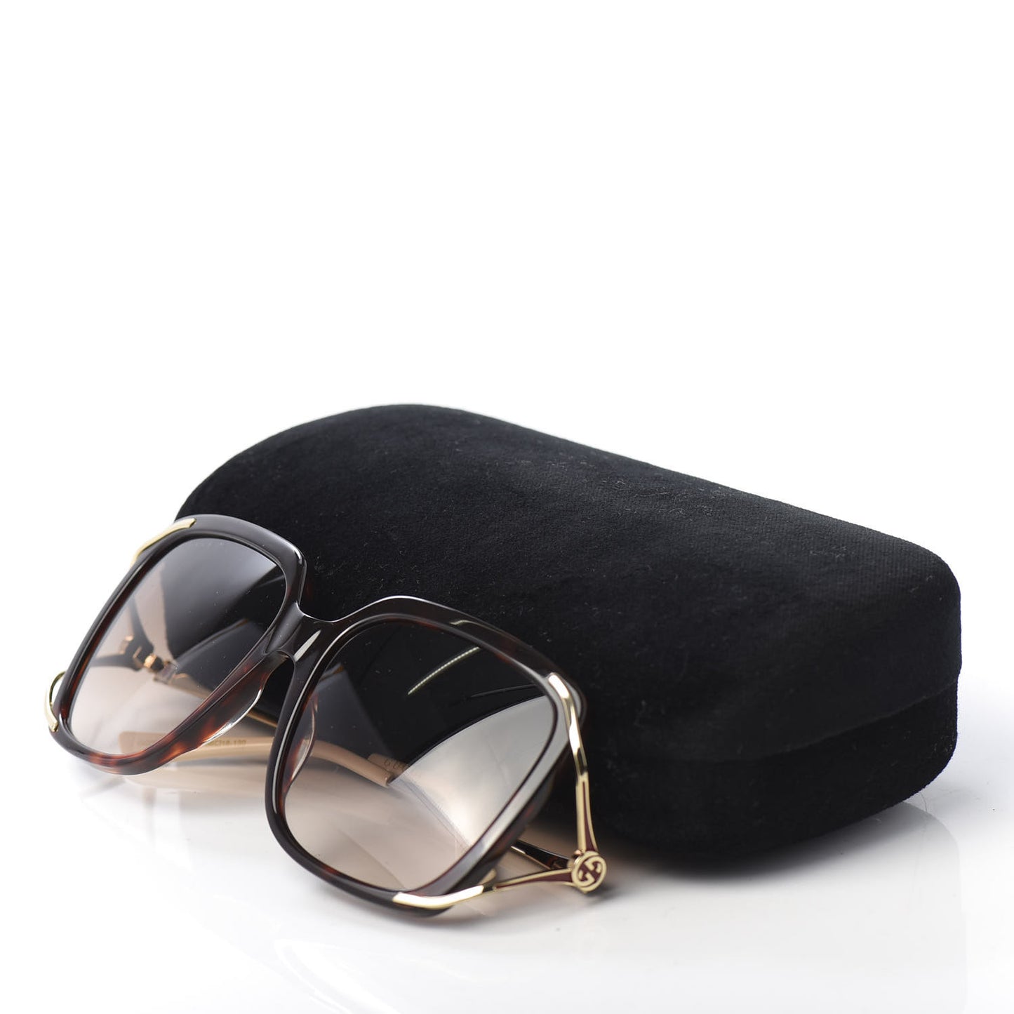 Acetate Butterfly Sunglasses GG0647S Havana Brown Gold