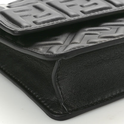 Fendi Nappa Matisse FF Embossed Wallet On Chain Black 8 of 10