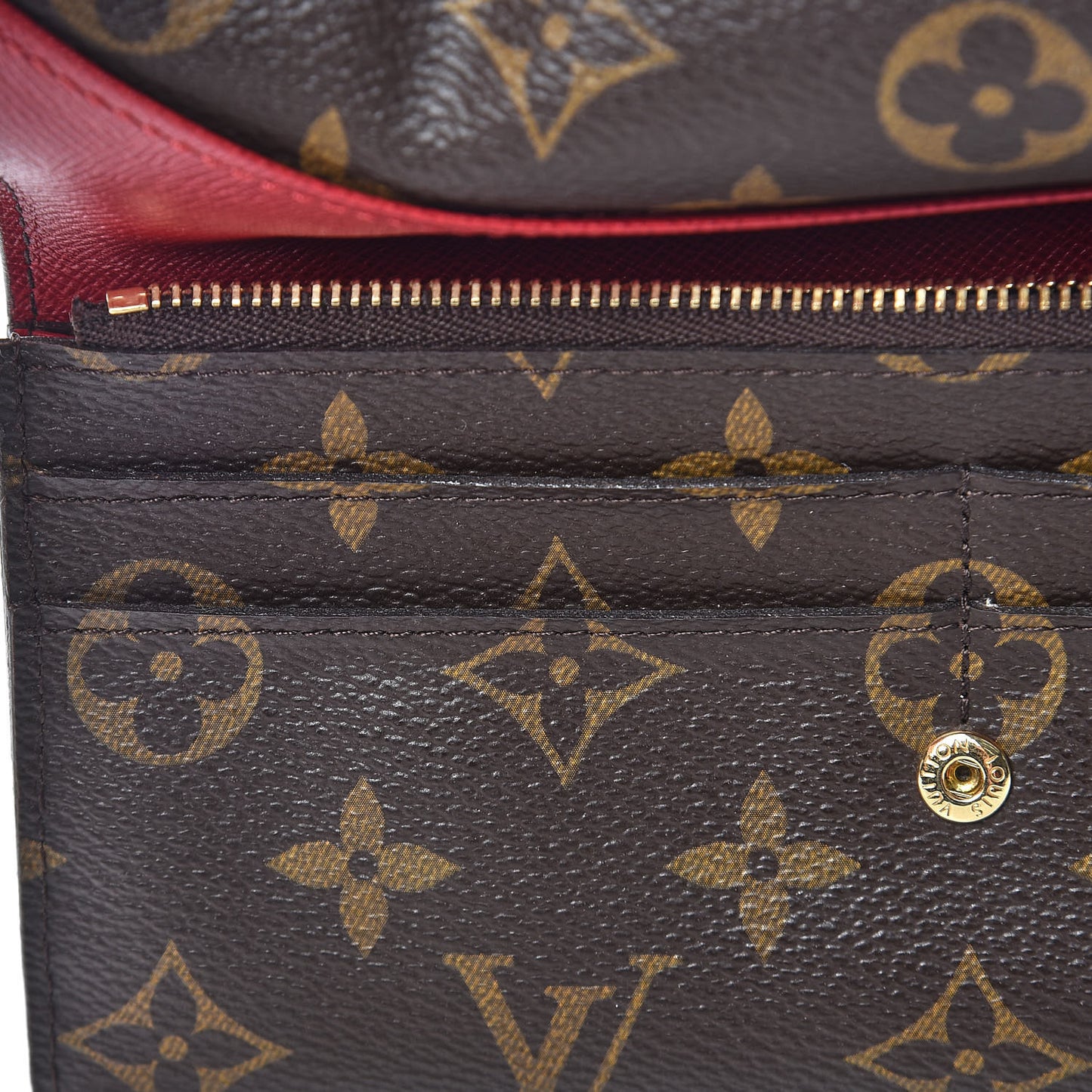 Monogram Emilie Wallet Red