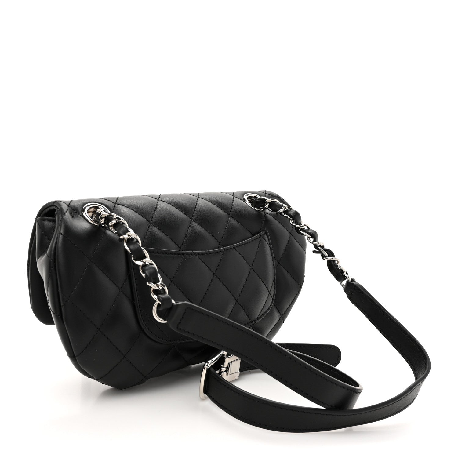 Chanel Calfskin Quilted CC Uniform Flap Belt Bag Black 3 of 10