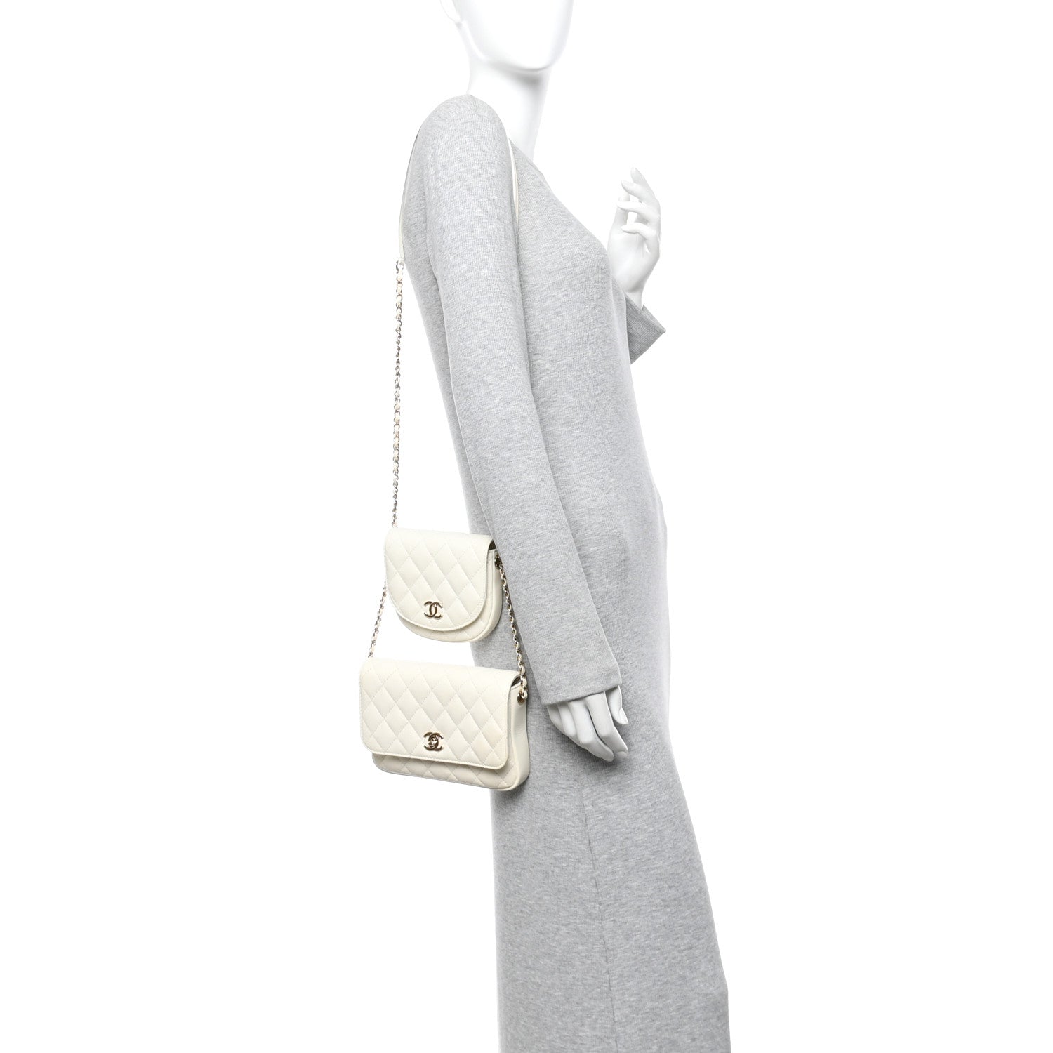Chanel Lambskin Quilted Side Packs White 2 of 12