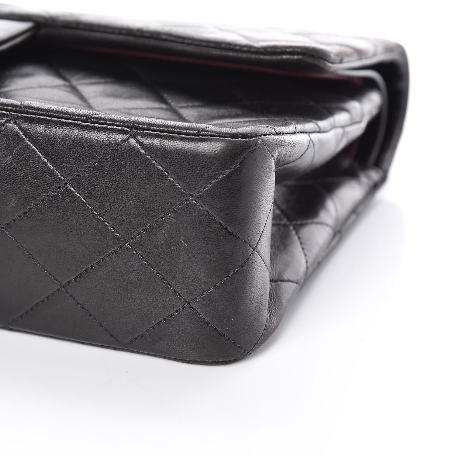 Chanel Lambskin Quilted Medium Double Flap Black 18 of 19