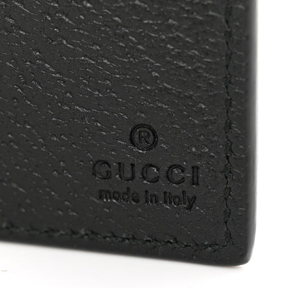 Gucci Calfskin Boar Effect GG Marmont Bi-Fold Wallet Black 6 of 8