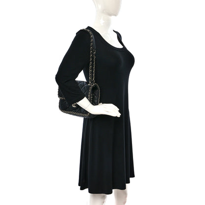 Chanel Crumpled Calfskin Medium Chain All Over Flap Black 1 of 9
