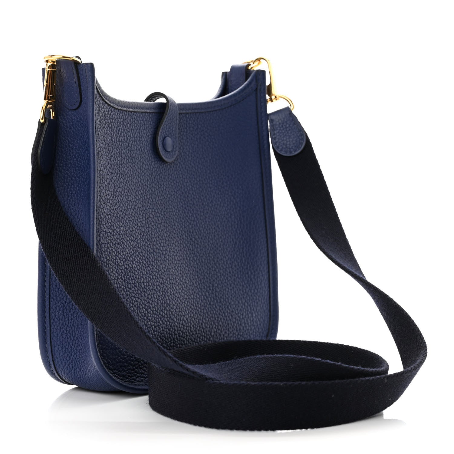 Hermes Taurillon Clemence Amazone Evelyne TPM Blue Saphir Blue Indigo 3 of 11