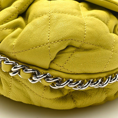 Chanel Washed Lambskin Chain Around Medium Messenger Yellow 9 of 9