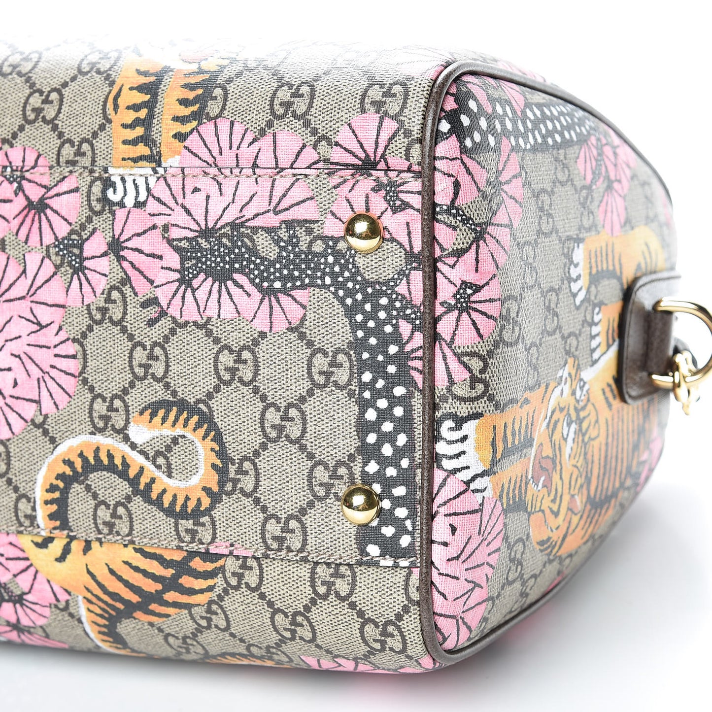 GG Supreme Monogram Bengal Medium Boston Beige PInk