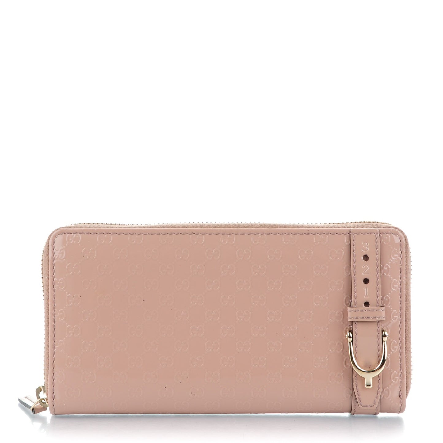 Patent Microguccissima Nice Zip Around Wallet Dark Cipria