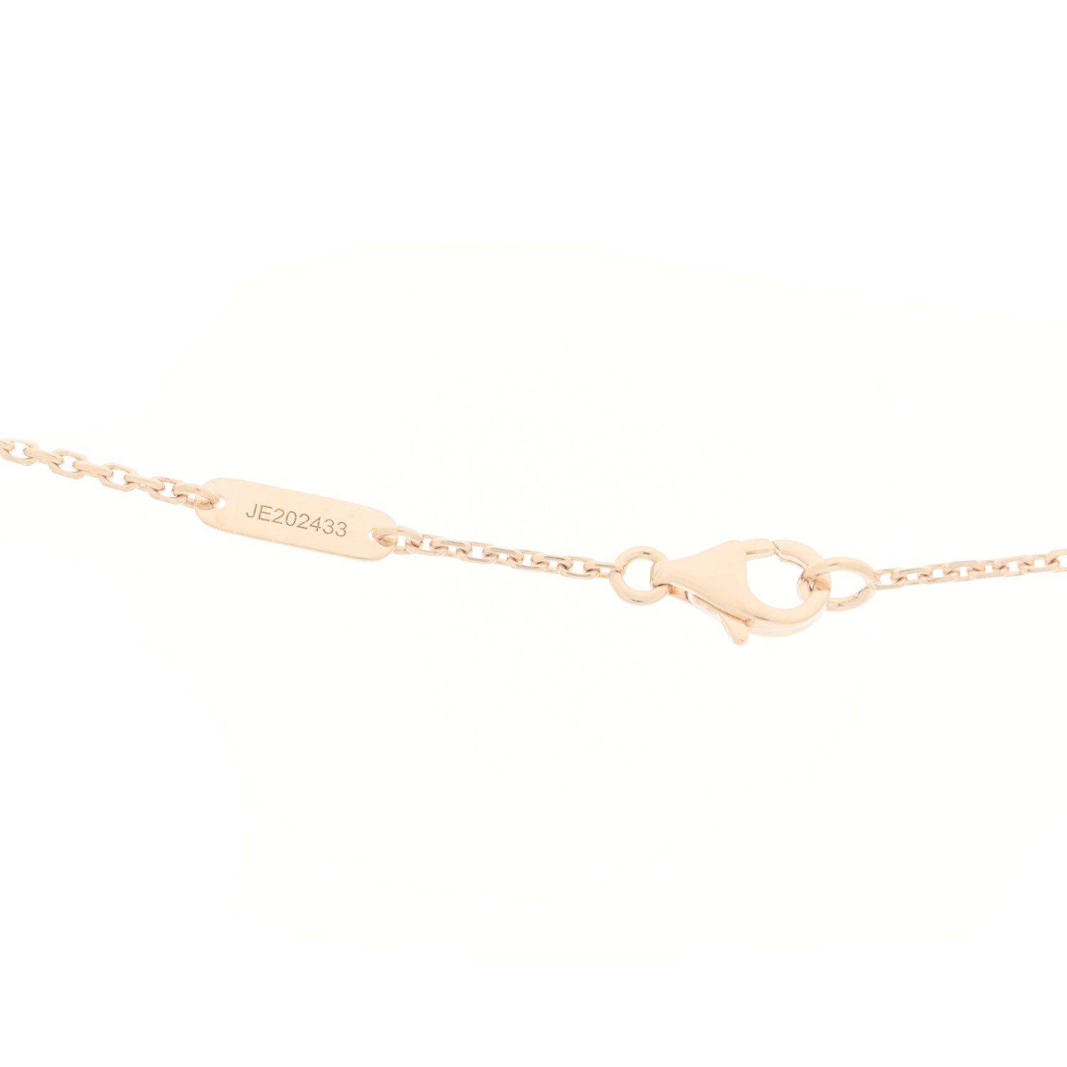 Van Cleef & Arpels 18K Rose Gold Diamond Grey Mother of Pearl Vintage Alhambra Pendant Necklace 5 of 6