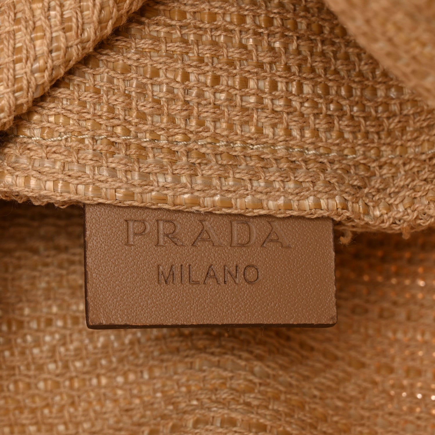 Prada Raffia Logo Tote Naturale 6 of 9