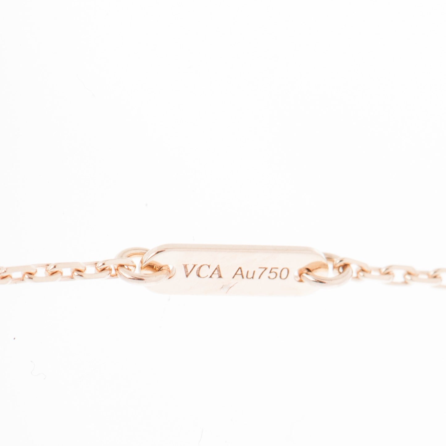 18K Rose Gold Carnelian Sweet Alhambra Pendant Necklace