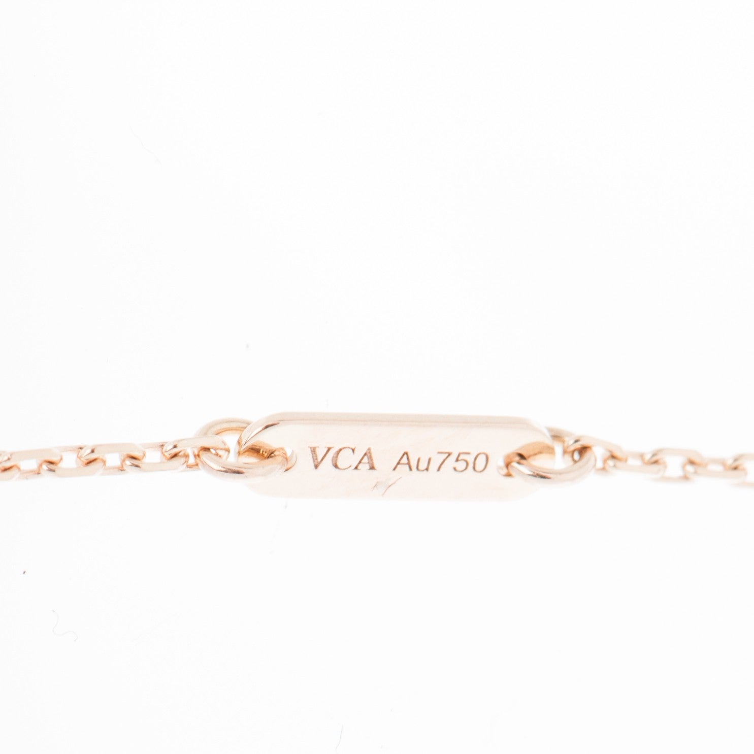 Van Cleef & Arpels 18K Rose Gold Carnelian Sweet Alhambra Pendant Necklace 5 of 6