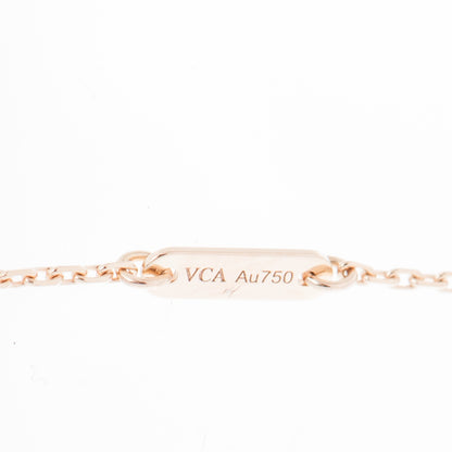 Van Cleef & Arpels 18K Rose Gold Carnelian Sweet Alhambra Pendant Necklace 5 of 6