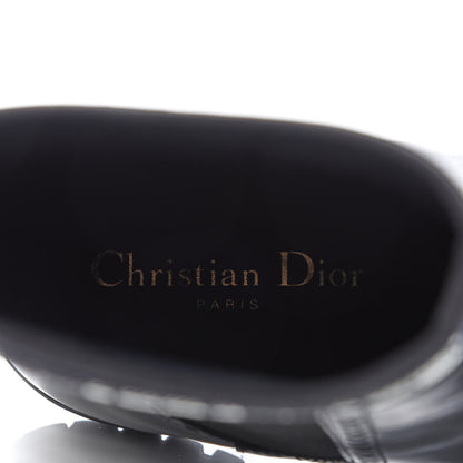 Christian Dior Calfskin Tartan D-Order Low Boot 38.5 Black Off White 7 of 9