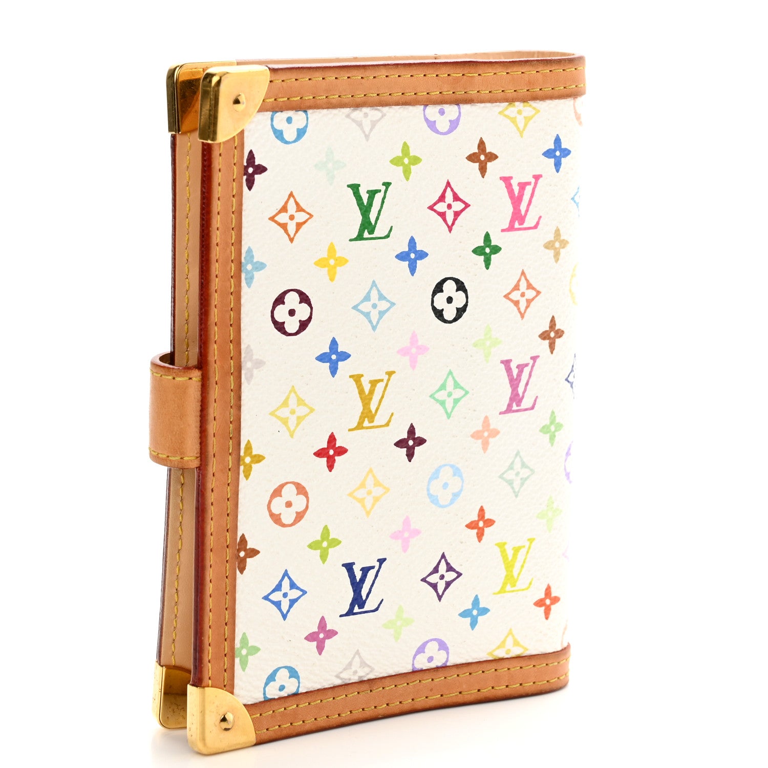 Louis Vuitton Monogram Multicolor Small Ring Agenda Cover White 3 of 6