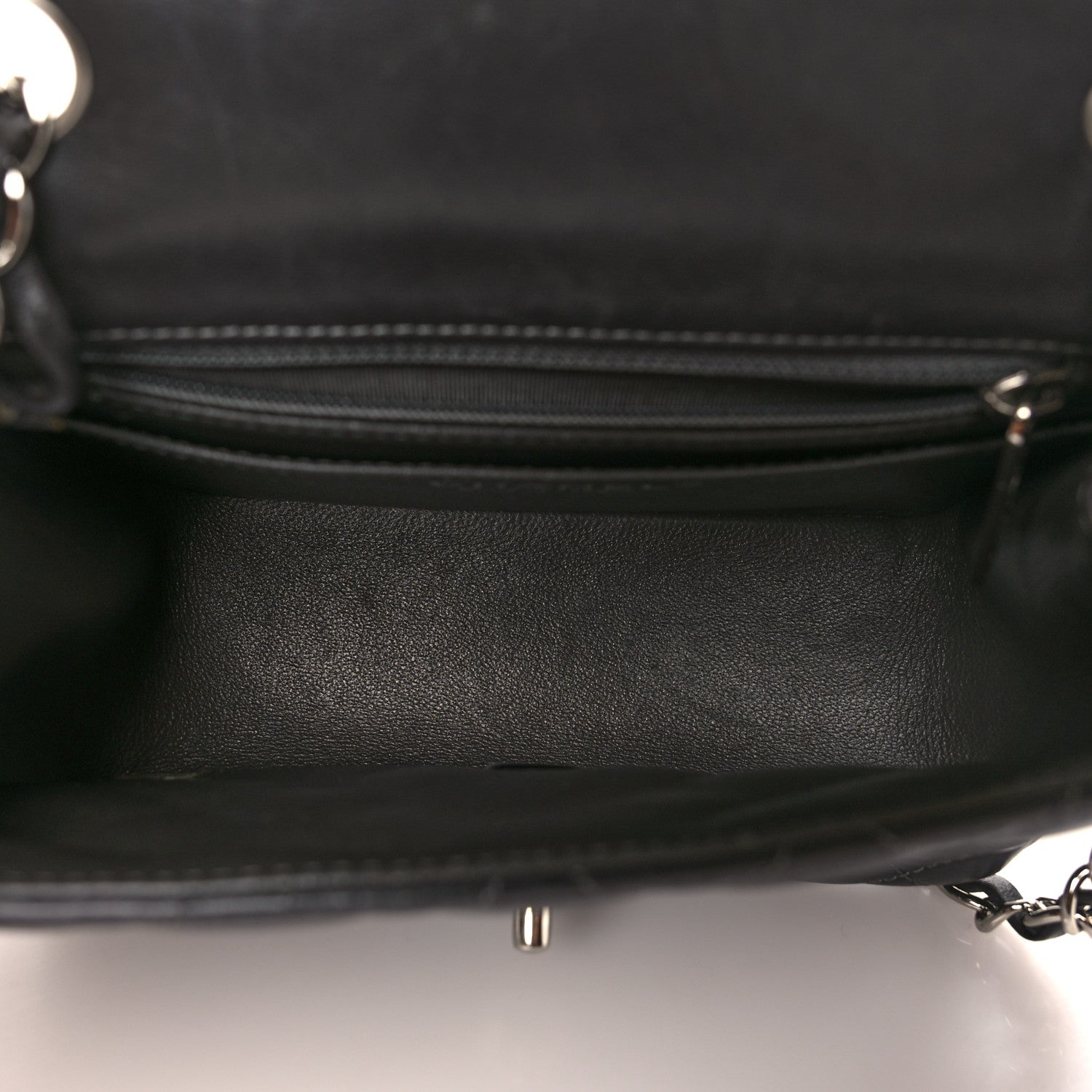 Chanel Lambskin Quilted Mini Square Flap Dark Grey 5 of 10