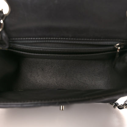 Chanel Lambskin Quilted Mini Square Flap Dark Grey 5 of 10
