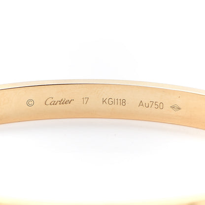 Cartier 18K Yellow Gold LOVE Bracelet 17 5 of 5