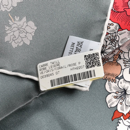 Hermes Silk Robe Legere Scarf 90 Gris Corail Rose Pourpre 5 of 5