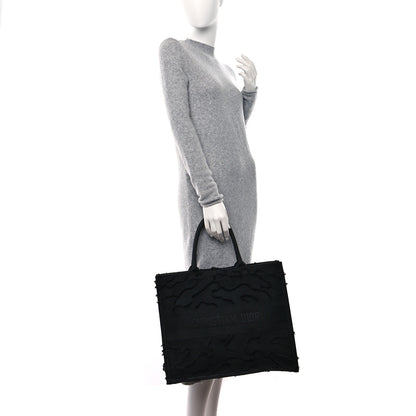 Christian Dior Canvas Embroidered Camouflage Book Tote Blue 2 of 9