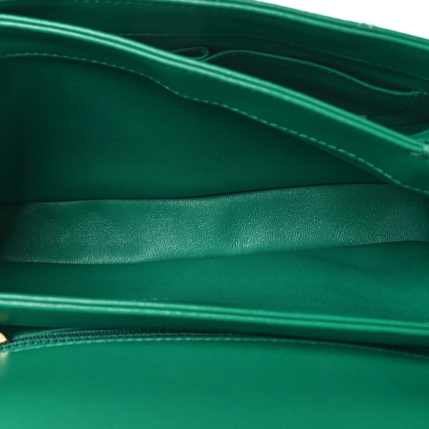 Lambskin Quilted Small Trendy CC Flap Dual Handle Bag Green