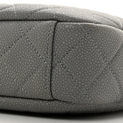 Chanel Iridescent Caviar Flat Quilted Small Coco Tassel Camera Case Grey 10 of 10