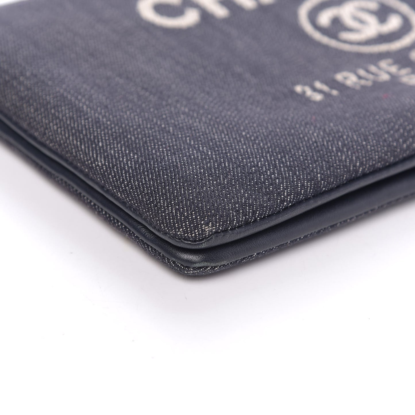 Denim Small Deauville Zipped Pouch Dark Blue