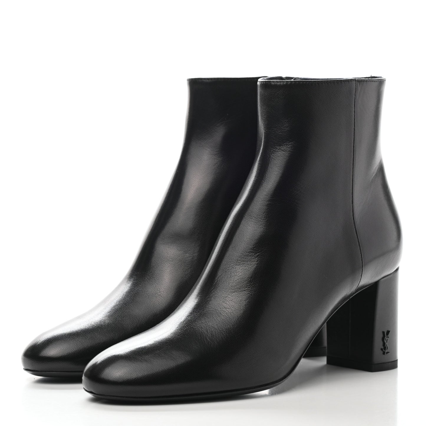 Calfskin Loulou 70 Ankle Boots 37.5 Black