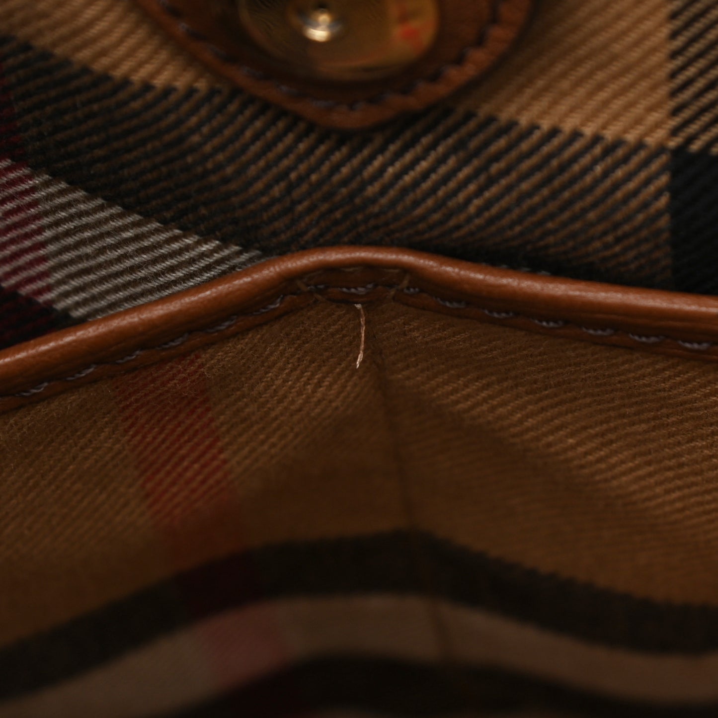 Suede House Check Camoflauge Medium Banner Tote Tan