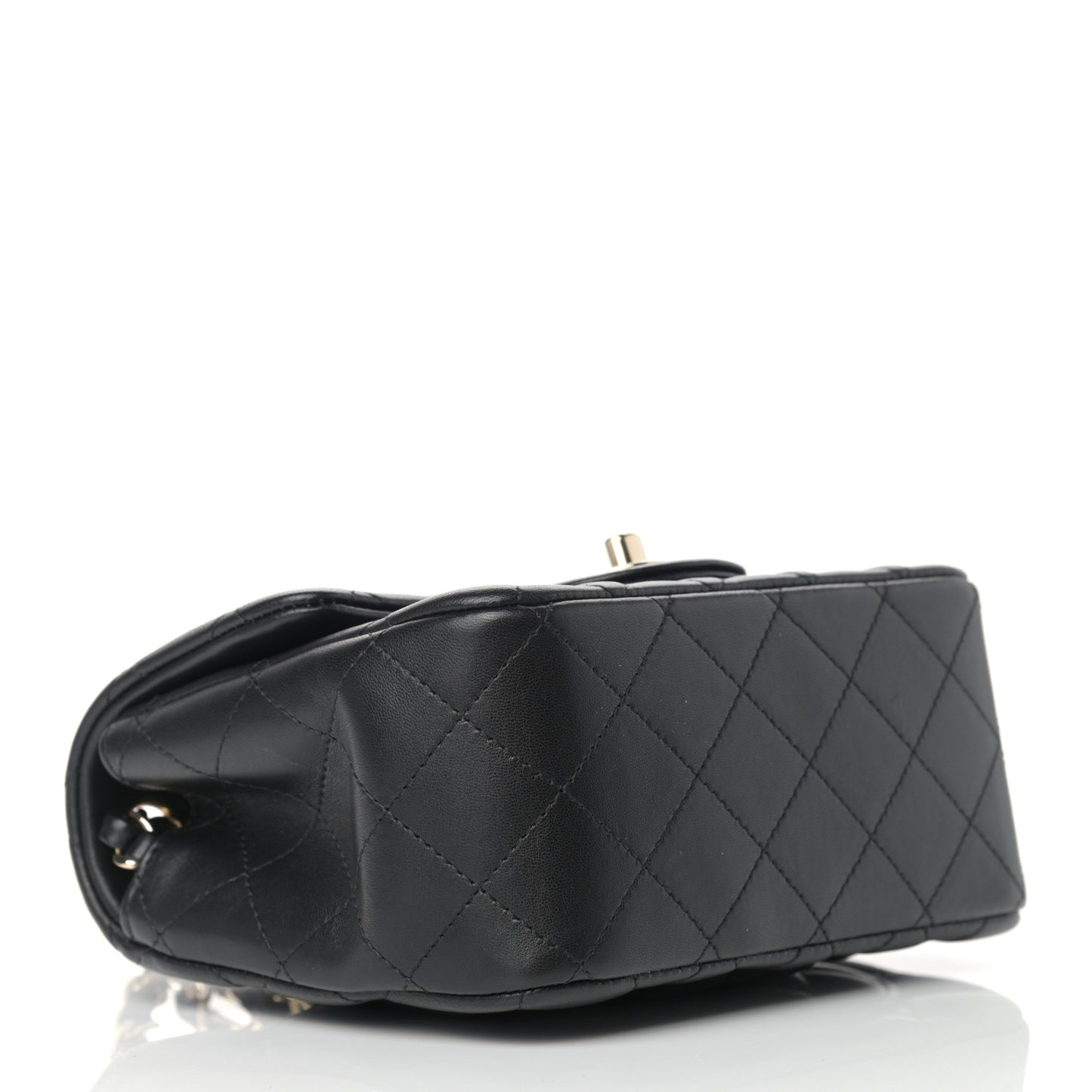 Lambskin Quilted Mini Square Flap Black