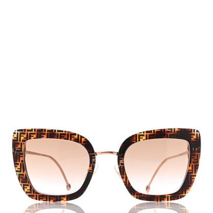 Fendi Acetate Metal F is Fendi FF Square Cat Eye Sunglasses FF 0408/S Havana 2 of 8