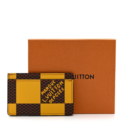 Louis Vuitton Damier Pop Porte Cartes Simple Card Holder Yellow 13 of 14