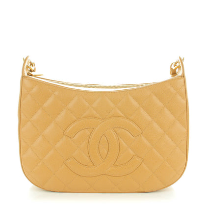 Chanel Caviar Quilted CC Shoulder Bag Beige 1 of 7