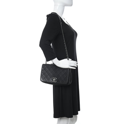 Chanel Calfskin Diamond Embossed New Chic Flap Black 2 of 11