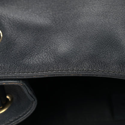 Gucci Calfskin Medium Braided Handle Gifford Tote Black 13 of 14