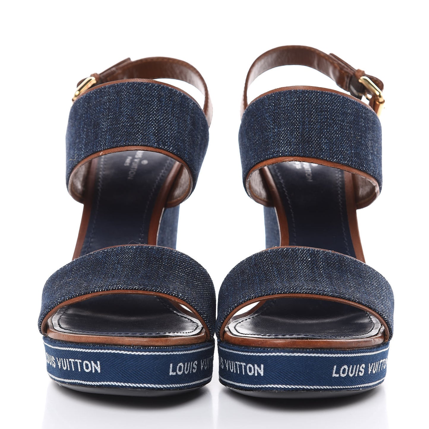 Denim Croisiere Wedge Sandals 39 Marine