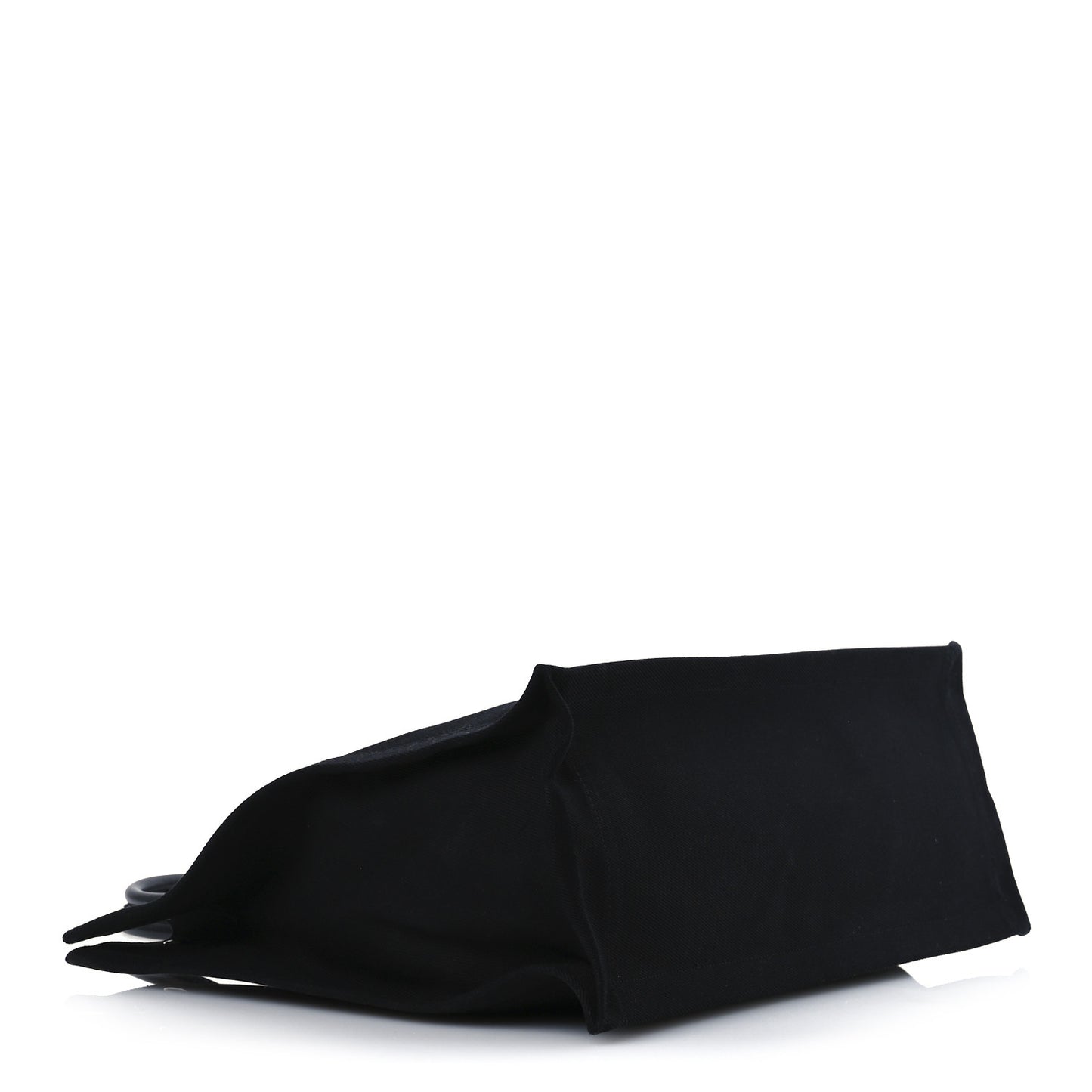 Linen Calfskin Rive Gauche Tote Black