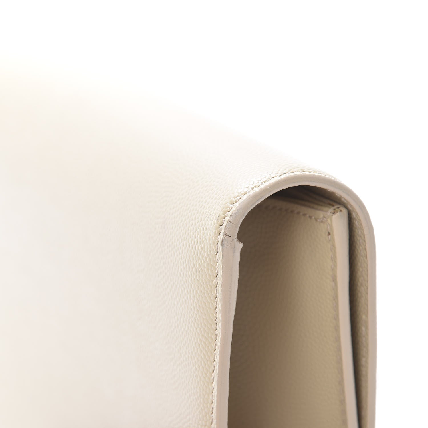 Saint Laurent Grain De Poudre Classic Monogram Cassandre Clutch Nude Powder 11 of 14