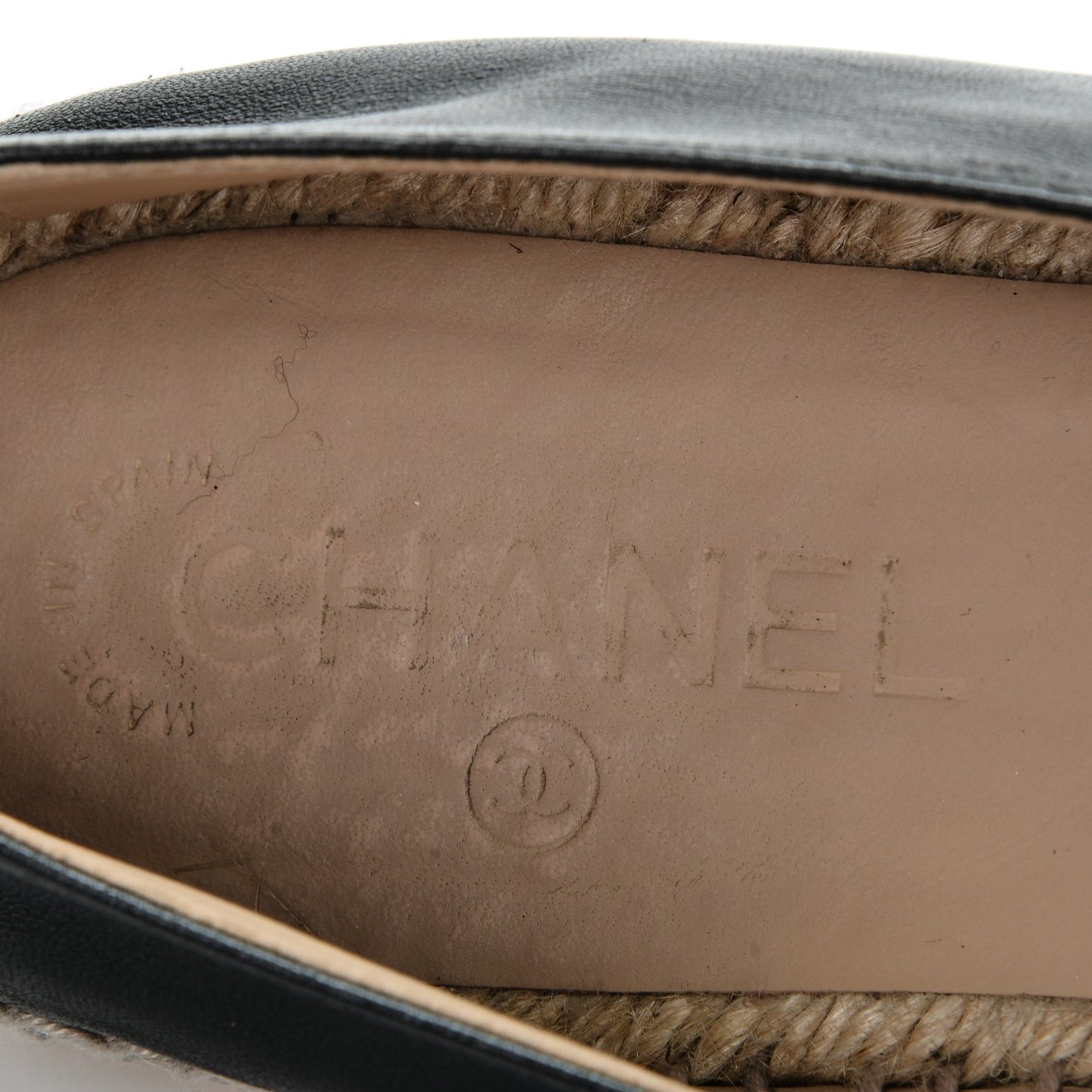 Lambskin CC Espadrilles 41 Black