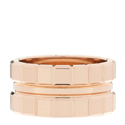 Chopard 18K Rose Gold Ice Wide 3 Band Ring 55 7.25 1 of 5
