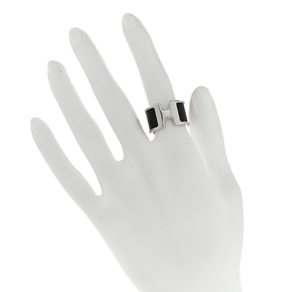 Hermes Madame Calfskin Large Olympe Ring XS 50 5.25 Black 2 of 6