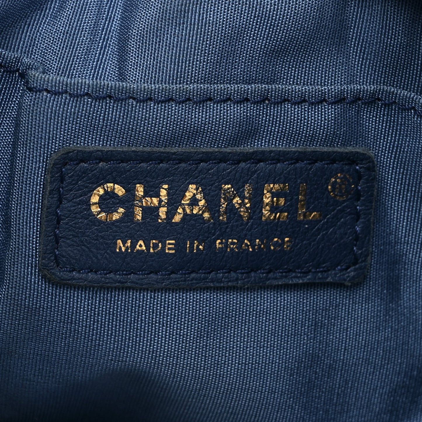 Denim Quilted Small Mood Bucket With Chain Blue Multicolor