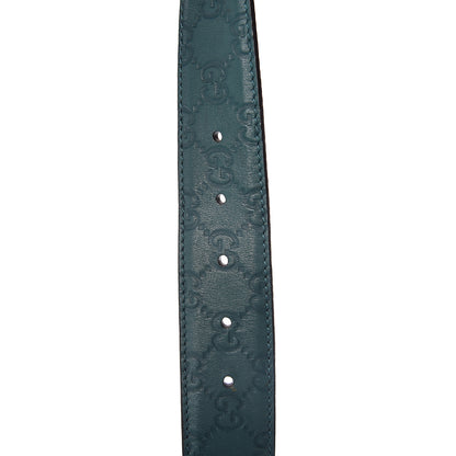 Gucci Guccissima Interlocking G Belt 90 36 Deep Cobalt 5 of 5