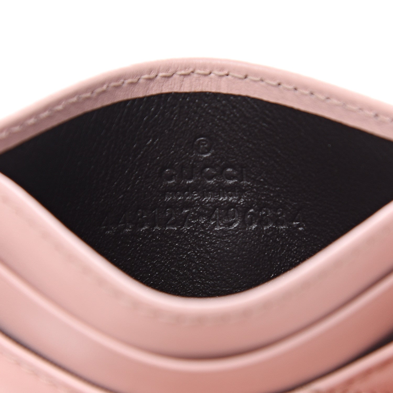 Gucci Calfskin Matelasse GG Marmont Card Holder Perfect Pink 5 of 6