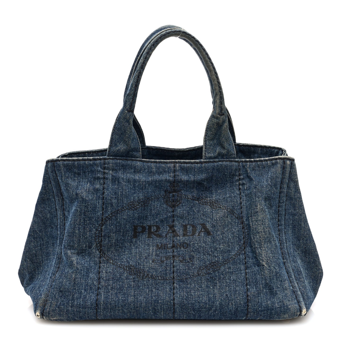 Denim Canapa Logo Tote Avio