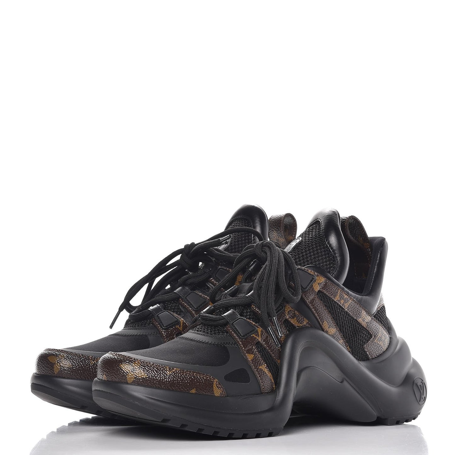 Calfskin Patent Monogram LV Archlight Sneakers 39 Black